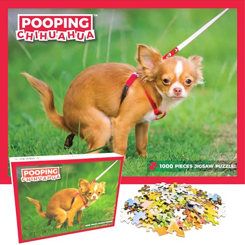 Prank Puzzle - Cheeky Chihuahua 500 Piece puzzle. Prank Gift Pooping Dogs Puzzle