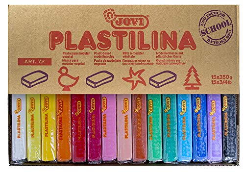 Jovi Plastilina Reusable and Non-Drying Modeling Clay; 350g Bars