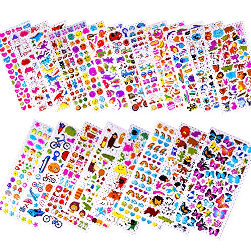 Stickers for Kids 1500+, 20 Different Sheets, 3D Puffy Stickers, Bulk –  ToysCentral - Europe