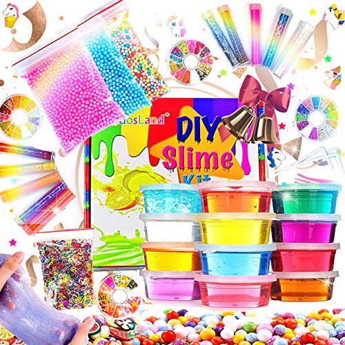 KiddosLand Crystal Slime Kit for Girls Boys,Slime Making kit for