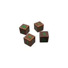 Load image into Gallery viewer, Heavy Metal Feywild Copper and Green D6 Dice Set for Dungeons &amp; Dragons - Great for RPG, DND, MTG as Gamer Dice or Board Gaming Dice
