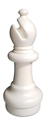 MegaChess Individual Plastic Chess Piece - Bishop - 10.5 Inches Tall - White - Not Intended for Home Decor