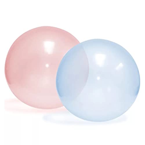 Water Bubble Ball , Balloon Inflatable Water-Filled Ball Soft Rubber Ball for Outdoor Beach Pool Party Large -2Pack