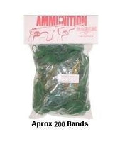 Load image into Gallery viewer, Magnum Enterprises Rubberband Shooter Ammo   Pistol Ammo Green (Size 30, 4 Oz. Bag)
