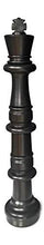 Load image into Gallery viewer, MegaChes Outdoor Plastic Replacement Chess Piece - King - 49 Inches Tall - Black - Not Intended for Home Decor
