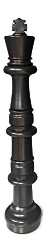 MegaChes Outdoor Plastic Replacement Chess Piece - King - 49 Inches Tall - Black - Not Intended for Home Decor