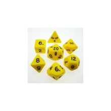Load image into Gallery viewer, Koplow Games Yellow Solid Color 7 Piece Gaming Dice Set
