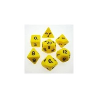 Koplow Games Yellow Solid Color 7 Piece Gaming Dice Set
