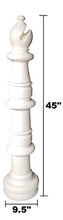 Load image into Gallery viewer, MegaChess Individual Plastic Chess Piece - Bishop - 45 inches Tall - White - Not Intended for Home Decor
