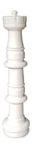MegaChess Individual Plastic Chess Piece - Rook - 40.5 inches Tall - White - Not Intended for Home Decor