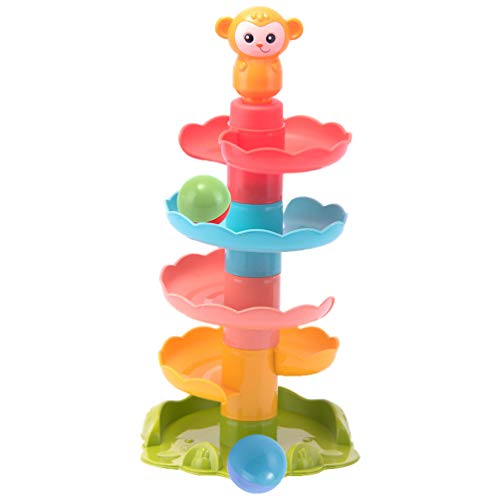 NUOBESTY Ball Drop Toy Roll Swirling Tower Ramp Activity Playset Early Development Educational Toys for Toddler Kids Birthday Gift
