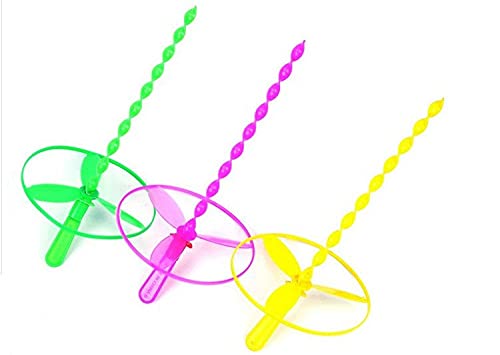 Flying Toys for Kids, Twisty Hand Control Flying Saucers, Twist Disc Flyer Saucers for Party Favors and Prizes, Funny Outdoor Flying Toys for Kids, Childhood Memories (Multicolor 10pc)