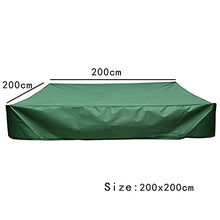 Load image into Gallery viewer, Sandbox Cover w/ Drawstring Sandpit Pool Cover,200x200cm Sandbox Protection Cover Square Green Beach Sandbox Canopy,Oxford Waterproof Dust Proof Pool Cover for Kids Toy Protection

