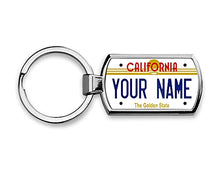 Load image into Gallery viewer, BRGiftShop Personalized Custom Name License Plate State California 1980s State Metal Keychain
