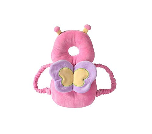 Ewanda store Baby Head Protector Toddler Baby Head Protection Cushion Backpack Wear Pillow for for Baby Walkers Learning Crawling(Soft,Pink Butterfly)