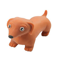 DRUM Creative Breathable Decompression Toy Dachshund Dog Novel and Practical Joke Squeeze Dog Compressed Sand Bomb Vent Toy (1 Pc) (Color : Brown)