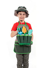 Load image into Gallery viewer, Play ACT Kids Gardening Tool Set Toy Includes Watering Can and Planter, Sun Hat, Gloves, Apron and Kids Gardening Kit Like Shovel, Rake and Trowel, Outdoor Play Gardening Gifts (Dinosaur)
