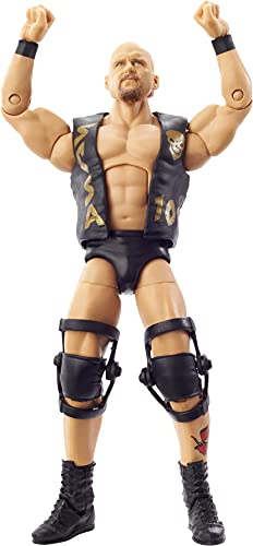 WWE Stone Cold Steve Austin Royal Rumble Elite Collection Action Figure with Authentic Gear & Accessories, 6-in Posable Collectible Gift for WWE Fans Ages 8 Years Old & Up
