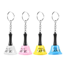 Load image into Gallery viewer, Toyvian 4pcs Hand Bell Keychain Metal Ring Bell Keyring Christmas Rattle Hanging Metal Bell Handbag Purse Backpack Keychain for Calling Attention Shaker Rattle
