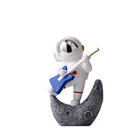 Ceramic Joe Astronaut Band Desktop Toys Home Office Car Decoration Creative Astronaut Dolls (Guitar Player - Silver)