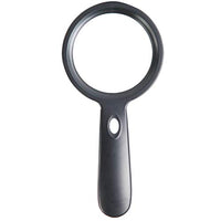 TOYANDONA Lighted Magnifying Glass 3X Handheld Large Magnifying Glass with 12 LED Light for Jewelry Repair Tool Reading Hobbyists Black 90mm