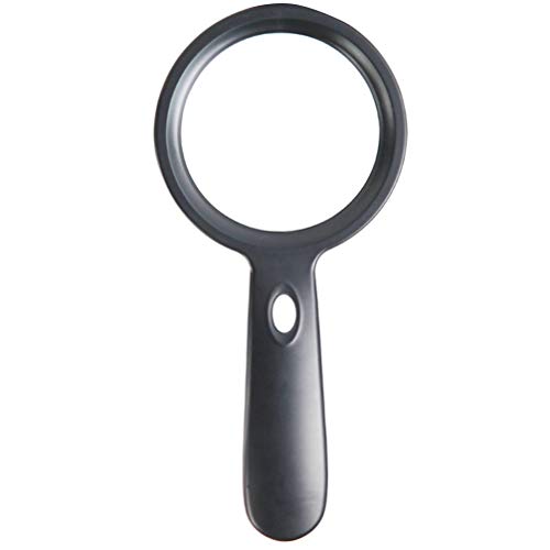 TOYANDONA Lighted Magnifying Glass 3X Handheld Large Magnifying Glass with 12 LED Light for Jewelry Repair Tool Reading Hobbyists Black 90mm