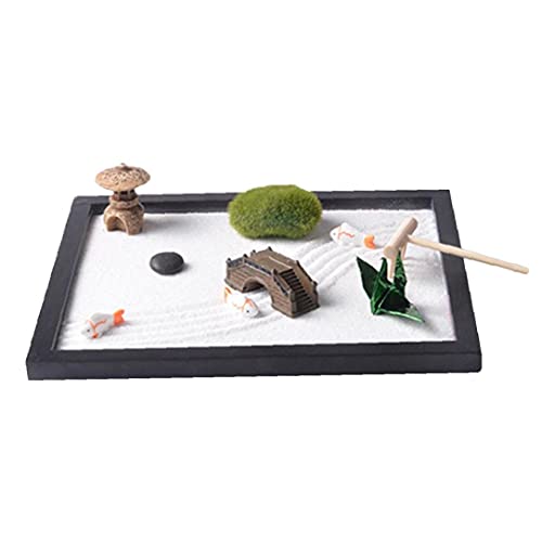 Zen Garden Sandbox Kit Resin Yard Zen Sand Rock Art Crafts Ornament for DIY Gift,Craft Supplies