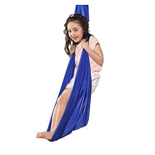 Load image into Gallery viewer, XMSM Indoor Therapy Swing Chair for Kids and Teens, Cuddle Hammock Adjustable Aerial Yoga, Durable Calming Chair Autistic Children (Color : Blue, Size : 100x280cm/39x110in)

