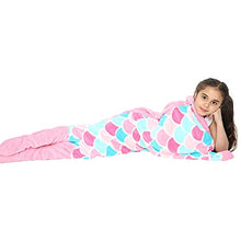 Load image into Gallery viewer, A2Z 4 Kids Kids Blanket Mermaid Tail Soft Fleece Blankets Sleeping Bag Fancy Dress One Size
