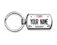 BRGiftShop Personalized Custom Name License Plate Mexico CDMX Metal Keychain