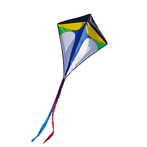 Diamond Kite,Kite flying, Giant Kite with Long Tail,Polyester Rainbow Kite, Single Line Kite,Outdoor Sports Kite,Beach Trip Kite Eye-catching Easy Installation Outdoor Games Activities Rhombus