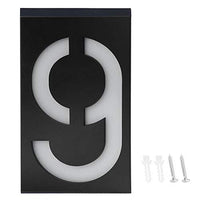 Light Up Alphabet Letters, Solar Powered Waterproof Anti-Disassembly Led Light Up Number Letters, for Shop(Number 9)
