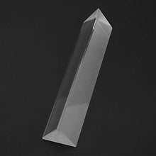 Load image into Gallery viewer, Triangular Prism K9 Optical Glass Triangular Prism with 40x40x180mm Size for Teaching Light Spectrum Physics Rainbow Effect Phototaking
