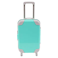 ZWSISU Doll Accessories Travel Plastic Suitcase Toy for 18 Inch American Dolls 11 Colors (Green)