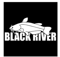 MDGCYDR Car Stickers Funny 16.6CmX7.4Cm Black River Channel Catfish Vinyl Car Sticker Fishing Sportsman Decal Black/Silver