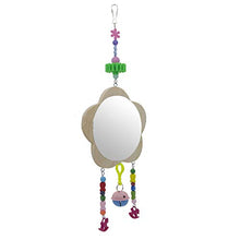 Load image into Gallery viewer, Ueohitsct Chicken Toy with Mirror Hanging Wood Mirror Toy for Chicks Hens Roosters
