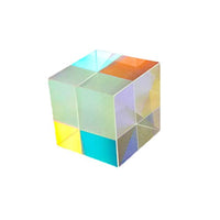 TEHAUX Optical Glass Cube Prism RGB Dispersion Prism Light Spectrum Educational Model for Physics and Desktop Decoration 1. 5x1. 5x1. 5cm