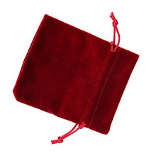 Load image into Gallery viewer, Velvet Tarot Bag, Drawstring Tarot Bag Velvet Pouch with Drawstring Tarot Bag Dice Bag Card Bag Velvet Soft Fabric Playing Cards Jewelry Coins Storage Pouch Bag(Red)

