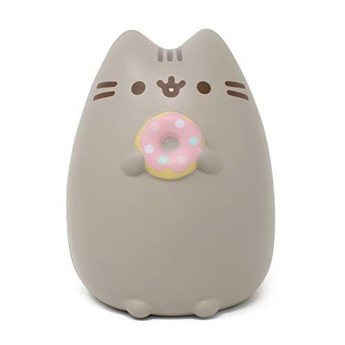 Hamee Pusheen Cat Slow Rising Cute Jumbo Squishy Toy (Bread Scented, 6.3 inch) [Birthday Gift Bags, Party Favors, Gift Basket Filler, Stress Relief Toys] - Pusheen with Donut