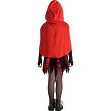 Load image into Gallery viewer, Rebel Red Riding Hood Costume- Extra Large 12-14, Black and Red -1 Set
