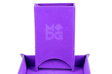 Load image into Gallery viewer, Metallic Dice Games Fold Up Dice Tower: Purple
