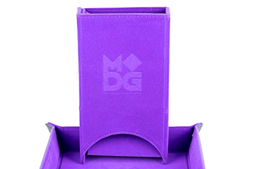 Metallic Dice Games Fold Up Dice Tower: Purple