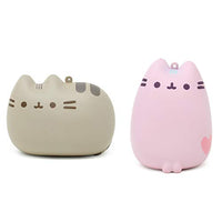 Hamee Pusheen Cute Cat Slow Rising Squishy Toy (2 Piece Set, Loaf & Pastel Purple) [Christmas Tree Ornaments, Gift Box, Party Favors, Gift Basket Filler, Stress Relief Toys]
