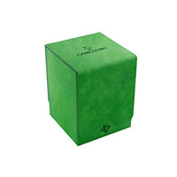 Gamegenic Squire 100+ Convertible Deck Box | Card Storage Box with Removable Cover | Holds 100 Double-Sleeved Cards | Premium Nexofyber Deck Box with Microfiber Inner Lining | Green Color | Made