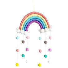 Load image into Gallery viewer, ZSQSM Baby Crib Mobile Wooden Wind Chime Bed Bell Baby Mobile Baby Bed Wind Chimes Hanging Clouds Raindrops Rainbow Tassels Wind Chimes for Newborn Baby, One size
