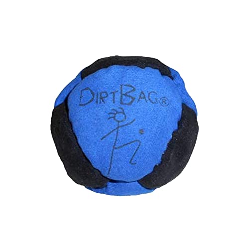 Dirtbag Classic Footbag Hacky Sack, Handmade, Pro-Grade Durability, Premium Quality, Original Design, Blue/Black.