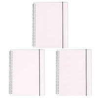 NUOBESTY A6 Memo Notebooks 3pcs, 14.8x10.5x1cm Translucent Cover Mini Daily Diary Notepad Notebook Portable Coil A6 Side-Spiral Vintage Travel Journal for School Students Girls