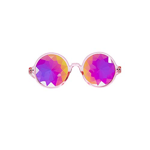 OMG_Shop Kaleidoscope Steampunk Rave Goggles with Rainbow Crystal Glass Lens
