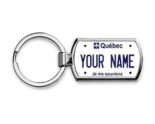 Load image into Gallery viewer, BRGiftShop Personalized Custom Name License Plate Canada Quebec Metal Keychain
