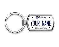 BRGiftShop Personalized Custom Name License Plate Canada Quebec Metal Keychain